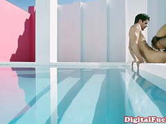 Asian Nudes presents: Asian alina li fucking in a wig and fishnets