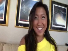 Asian Nudes presents: Asian teen is cute in striptease porn video