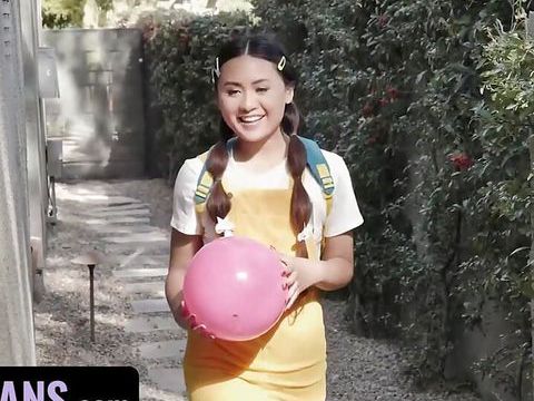 Asian Nudes presents: Teen princess ella voneva gets her asian pussy rammed by diamond banks' huge strap on - littleasians ffm threesome