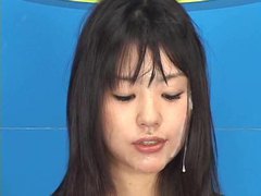 Asian Nudes presents: Shocked tv weathergirl facial on live tv