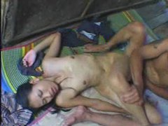 Asian Nudes presents: Asian girl fucked outdoors with deep cock pounding